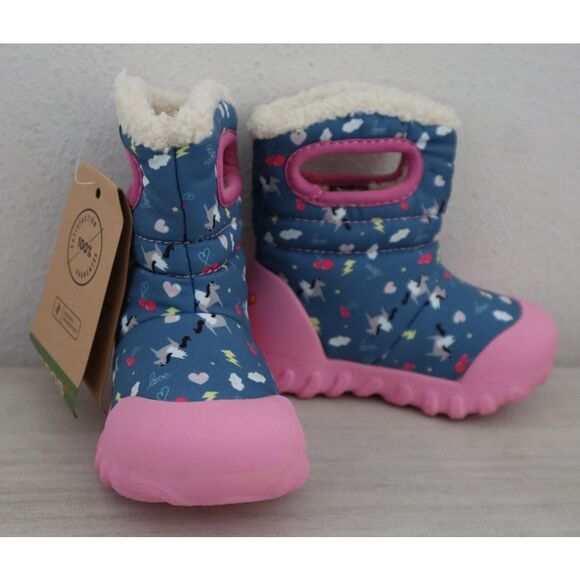 Bogs 72603I-469 Baby Girls Sz 6 Dark Blue Multi B-Moc Pegasus Snow Boots - Picture 12 of 13